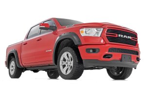 Ram 1500 Fender Flares - Rough Country - Simulated Riveted Look - Flat Black - '19-'24